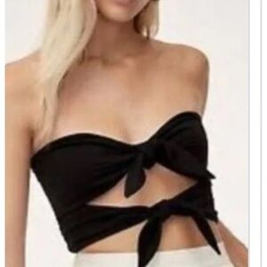 Aritzia Wilfred Daveney tube top. double bow tube top. size large.